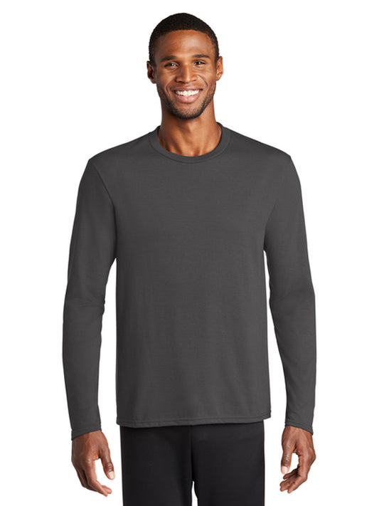 Men's Pocketless Long Sleeve Tee - PC381LS - Charcoal