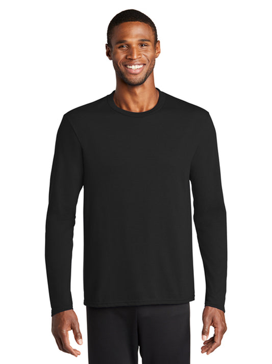 Men's Pocketless Long Sleeve Tee - PC381LS - Jet Black