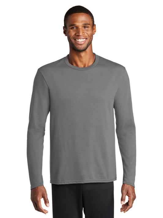 Men's Pocketless Long Sleeve Tee - PC381LS - Medium Grey