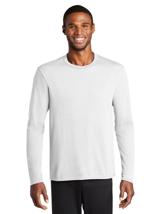 Men's Pocketless Long Sleeve Tee - PC381LS - White