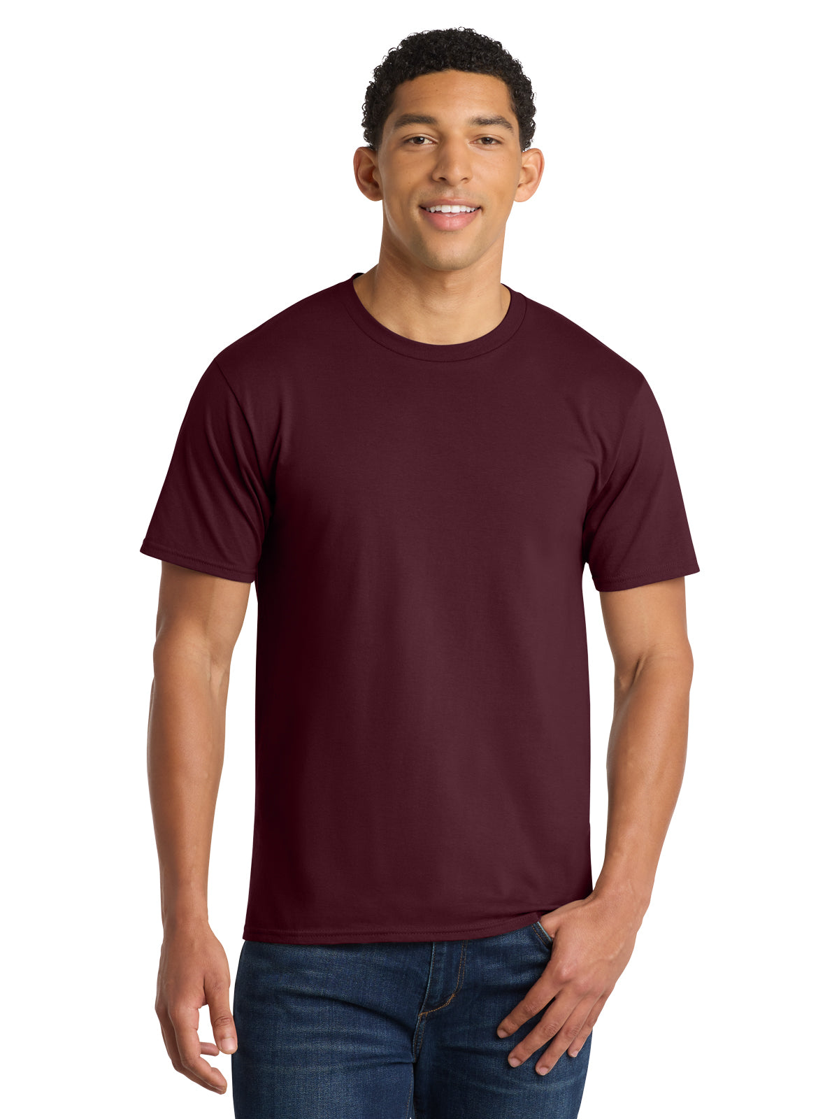 Men's Pocketless Fan Favorite Tee - PC450 - Athletic Maroon