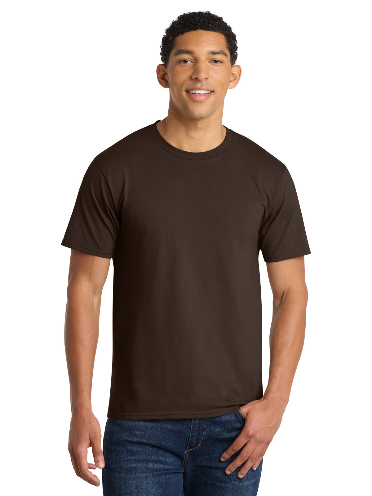 Men's Pocketless Fan Favorite Tee - PC450 - Dark Chocolate Brown