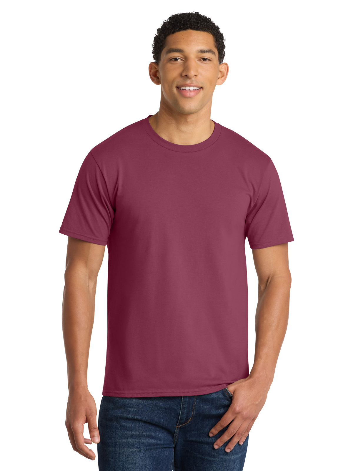 Men's Pocketless Fan Favorite Tee - PC450 - Garnet