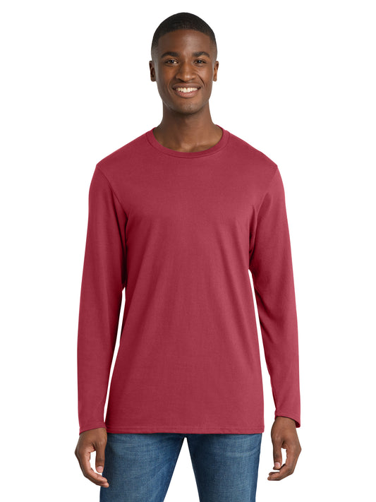 Men's Long Sleeve Bouncer Tee - PC600LS - Rich Red
