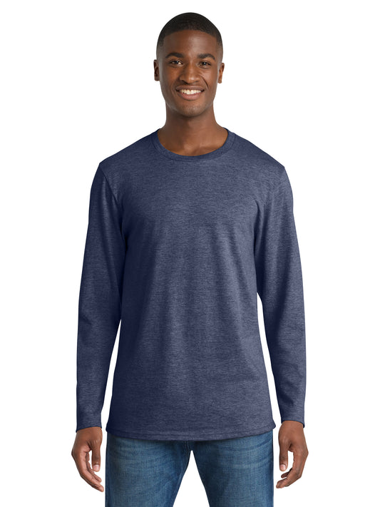 Men's Long Sleeve Bouncer Tee - PC600LS - Team Navy Heather