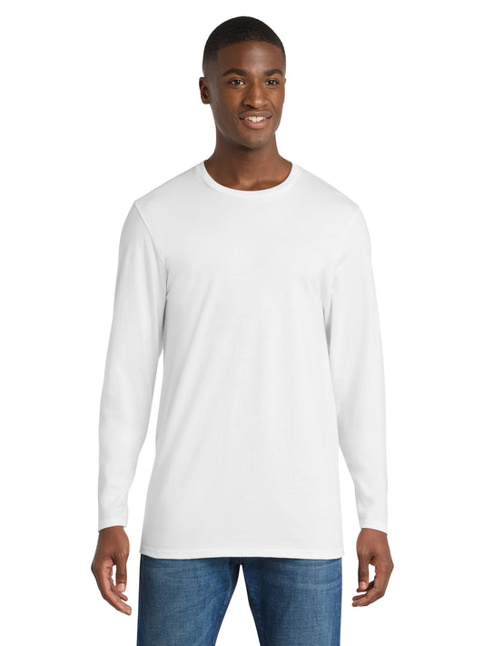 Men's Long Sleeve Bouncer Tee - PC600LS - White