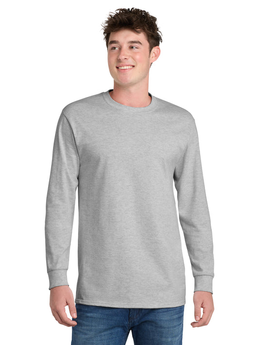Men's Long Sleeve Essential Tee - PC61LS - Ash