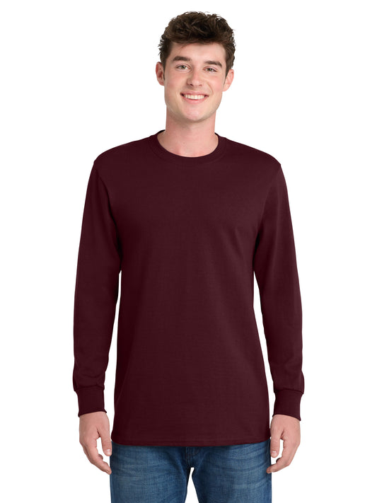 Men's Long Sleeve Essential Tee - PC61LS - Athletic Maroon