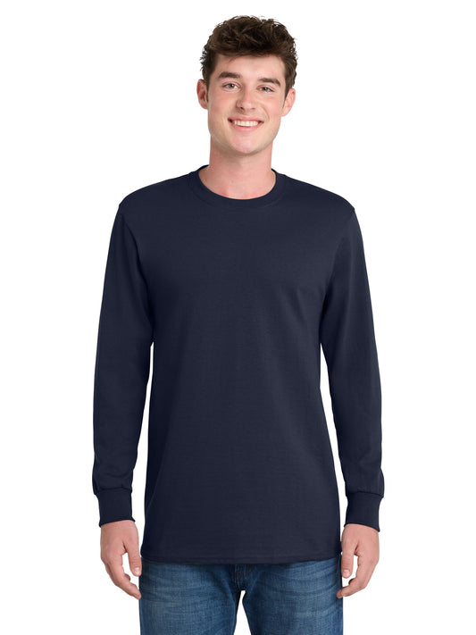 Men's Long Sleeve Essential Tee - PC61LS - Deep Navy