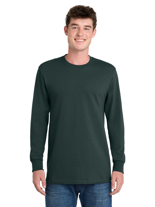 Men's Long Sleeve Essential Tee - PC61LS - Dark Green