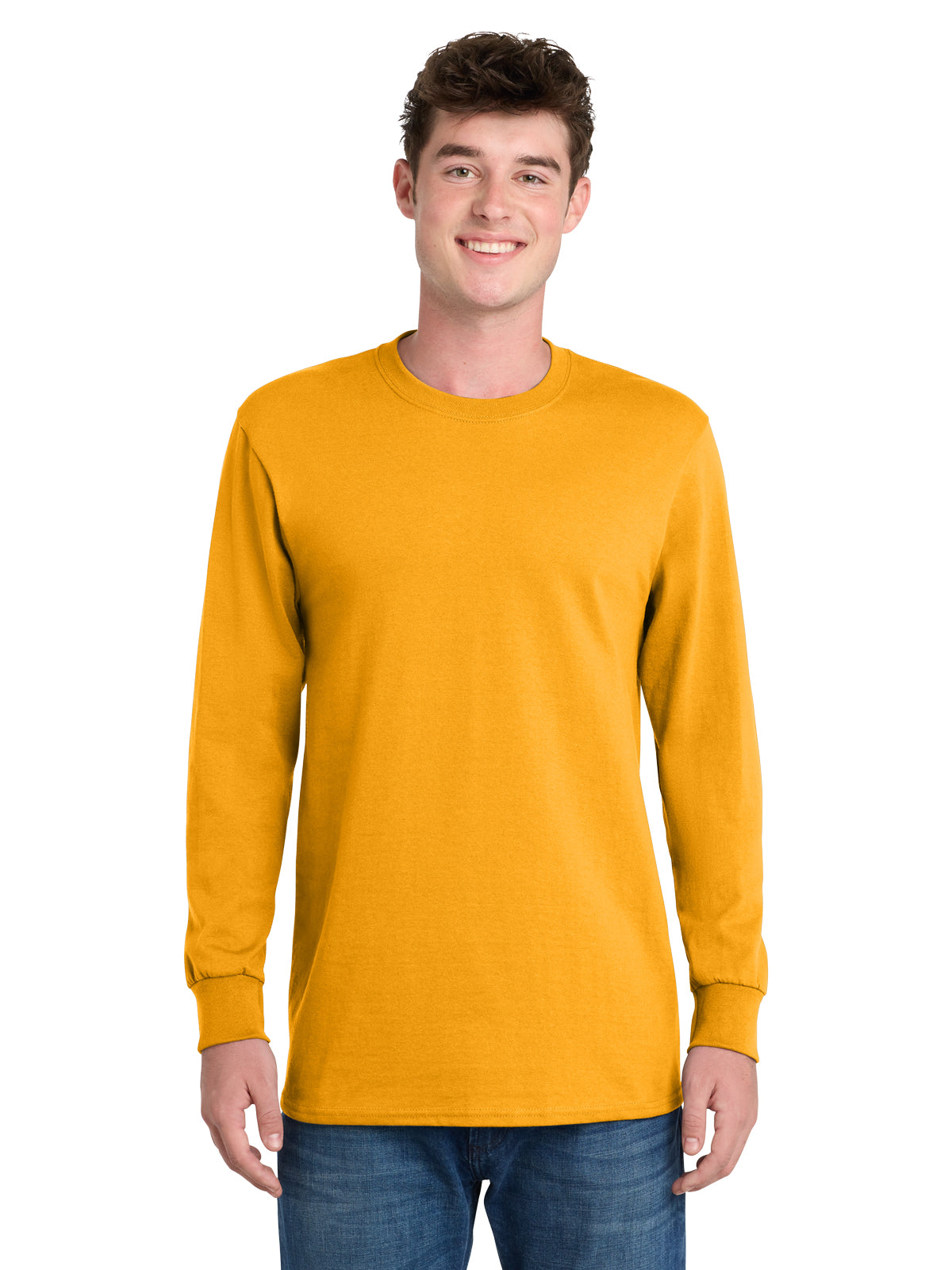 Men's Long Sleeve Essential Tee - PC61LS - Gold