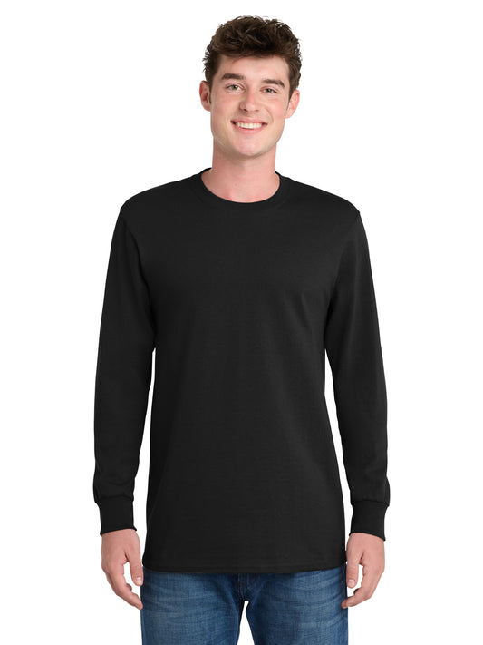 Men's Long Sleeve Essential Tee - PC61LS - Jet Black