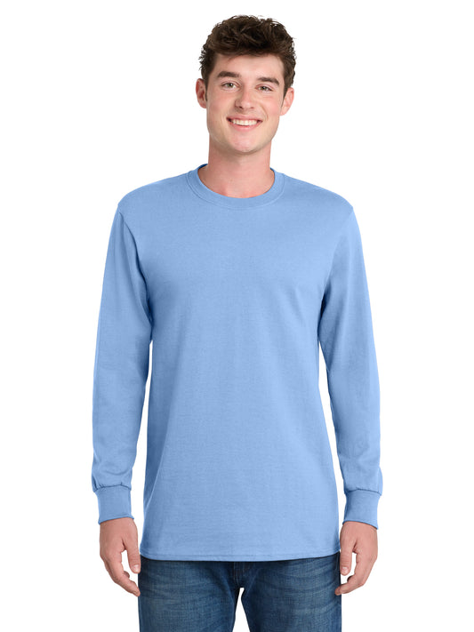 Men's Long Sleeve Essential Tee - PC61LS - Light Blue