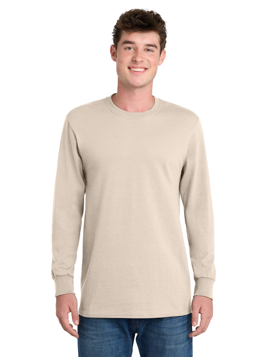 Men's Long Sleeve Essential Tee - PC61LS - Natural