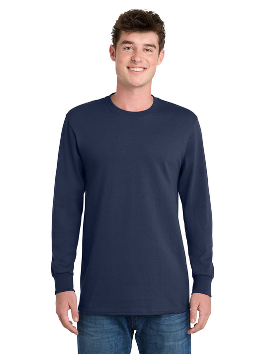 Men's Long Sleeve Essential Tee - PC61LS - Navy