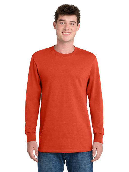 Men's Long Sleeve Essential Tee - PC61LS - Orange