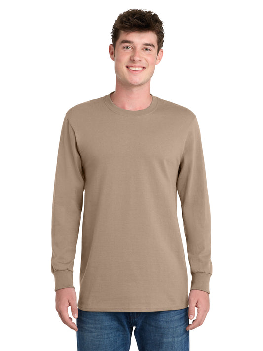 Men's Long Sleeve Essential Tee - PC61LS - Sand