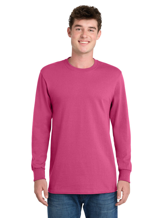 Men's Long Sleeve Essential Tee - PC61LS - Sangria