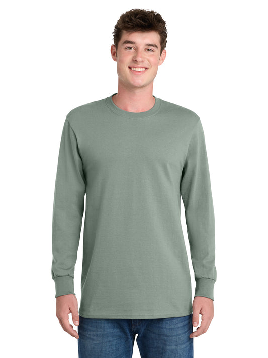 Men's Long Sleeve Essential Tee - PC61LS - Stonewashed Green