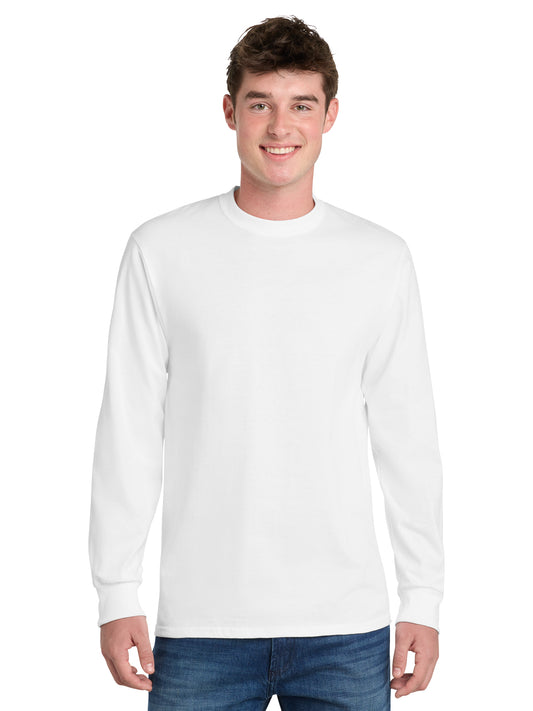 Men's Long Sleeve Essential Tee - PC61LS - White