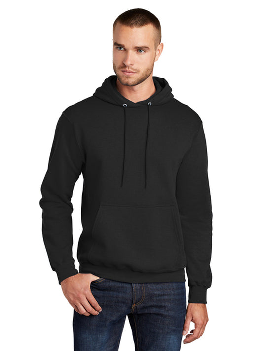 Men's 1-Pocket Core Fleece Pullover Hooded Sweatshirt - PC78H - Jet Black