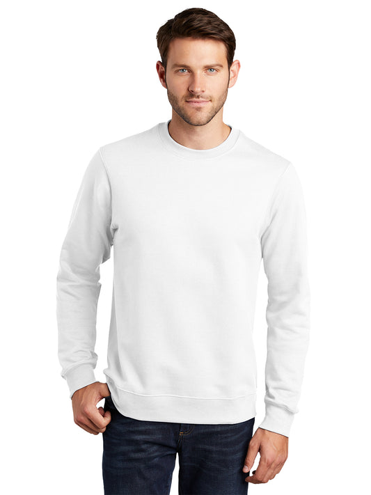 Men's Fleece Crewneck Sweatshirt - PC850 - White