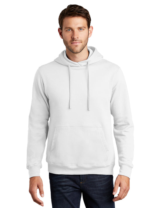 Men's Fleece Hooded Sweatshirt - PC850H - White