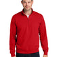 Men's Pocketless 1/4-Zip Fleece Sweatshirt - PC850Q - Bright Red