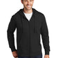 Men's Fleece Full-Zip Hooded Sweatshirt - PC850ZH - Jet Black