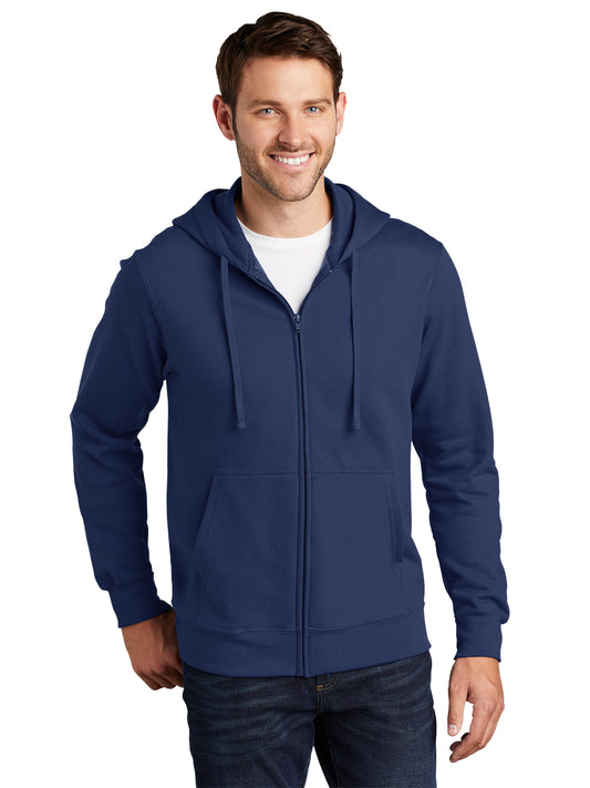 Men's Fleece Full-Zip Hooded Sweatshirt - PC850ZH - Team Navy