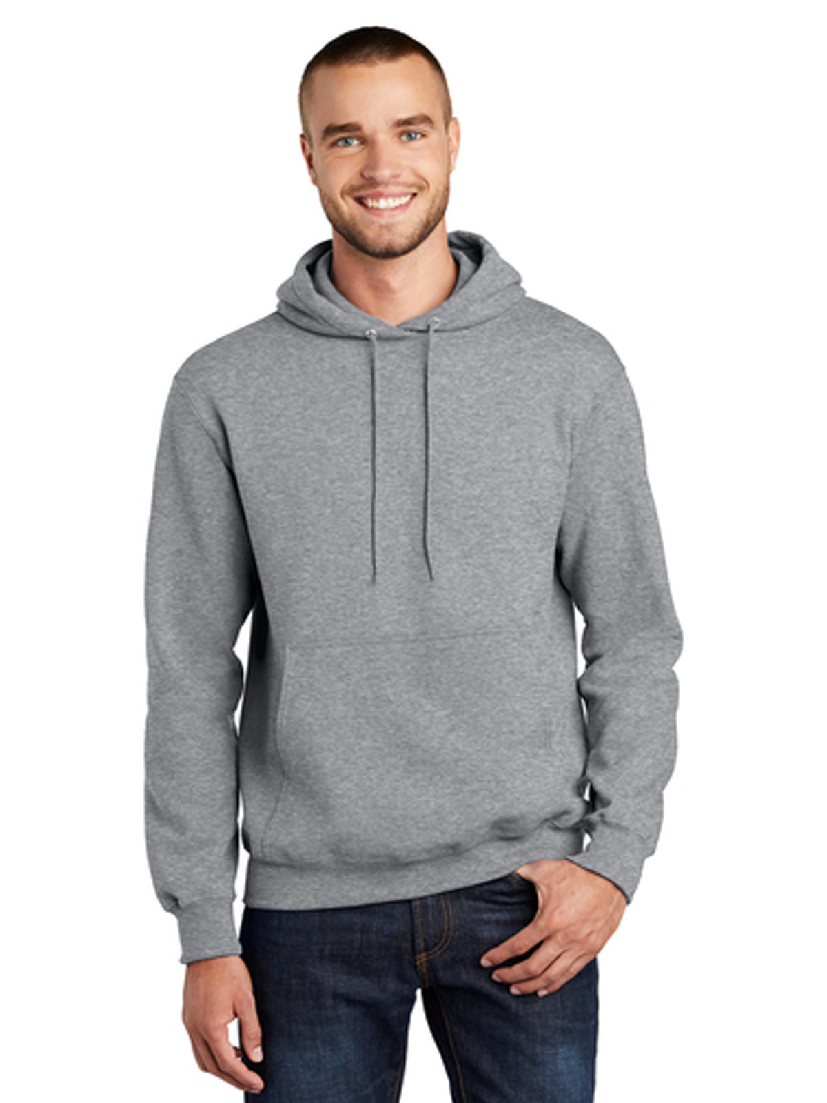 Men's 1-Pocket Fleece Hooded Sweatshirt - PC90H - Athletic Heather