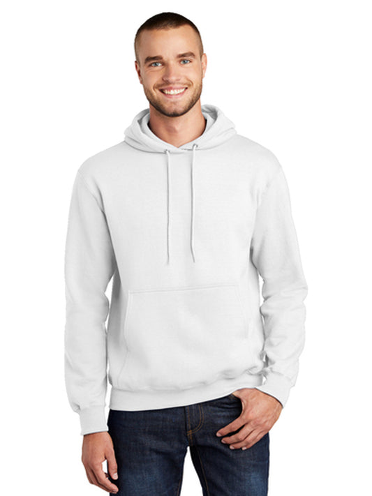 Men's 1-Pocket Fleece Hooded Sweatshirt - PC90H - White