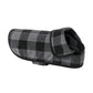 Checkered Pattern Pet Fleece Jacket - PE100 - Grey/ Black Buffalo Check