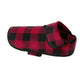 Checkered Pattern Pet Fleece Jacket - PE100 - Red/ Black Buffalo Check