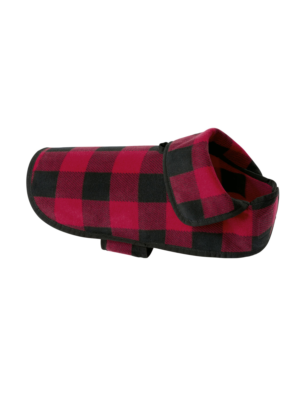 Checkered Pattern Pet Fleece Jacket - PE100 - Red/ Black Buffalo Check