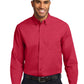Men's Long Sleeve Easy Case Shirt - S608ES - Red/Light Stone