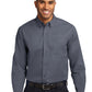 Men's Long Sleeve Easy Case Shirt - S608ES - Steel Grey/Light Stone
