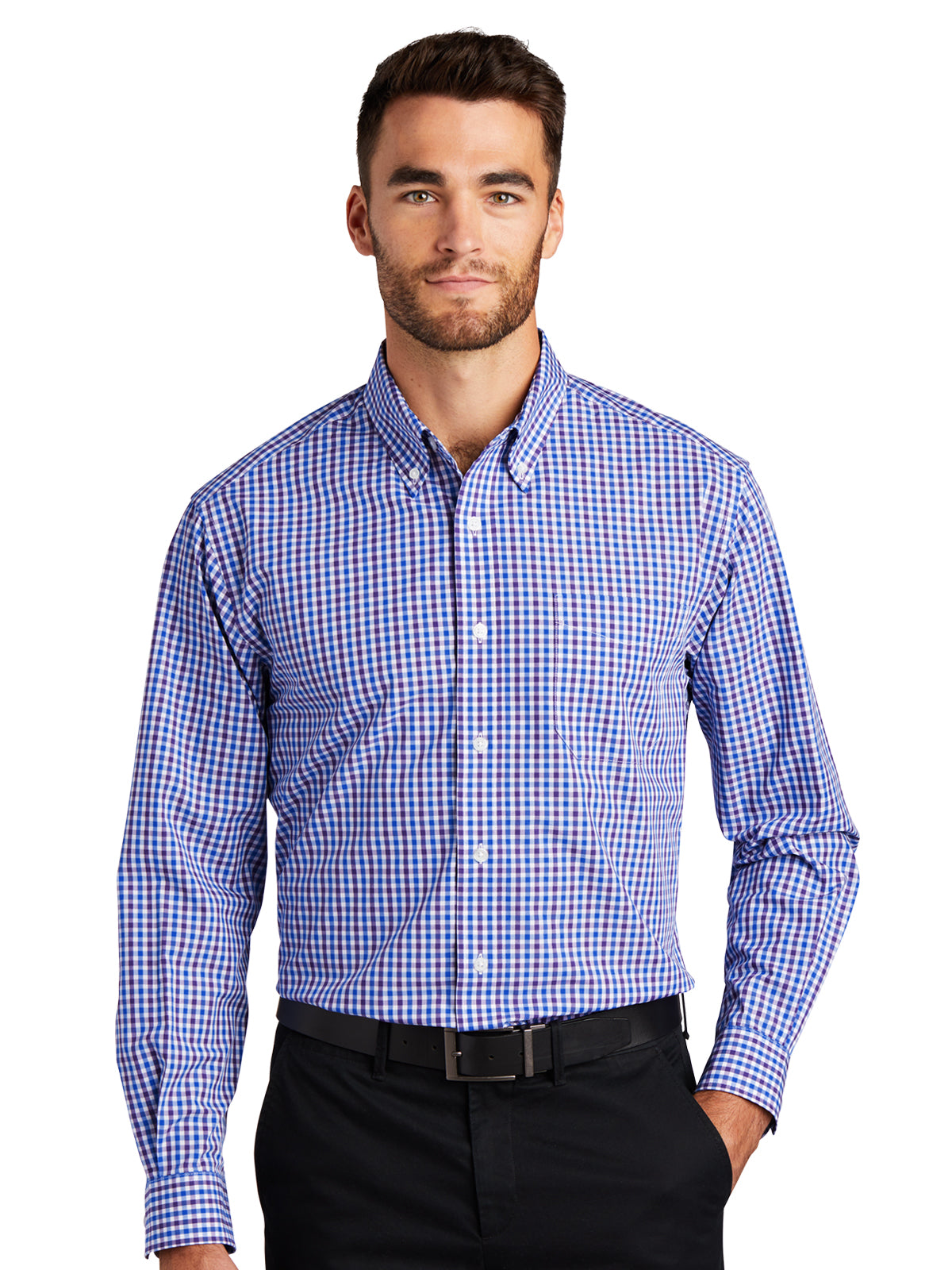 Men's Long Sleeve Gingham Shirt