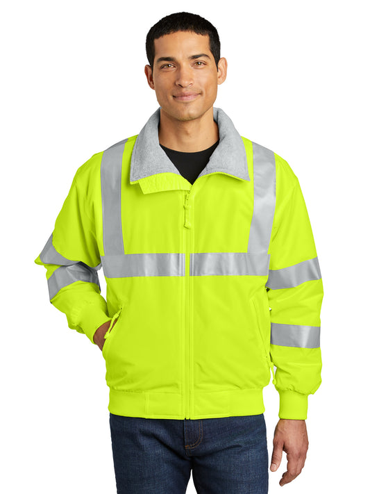 Men's Enhanced Visibility Jacket - SRJ754 - Safety Yellow/Reflective