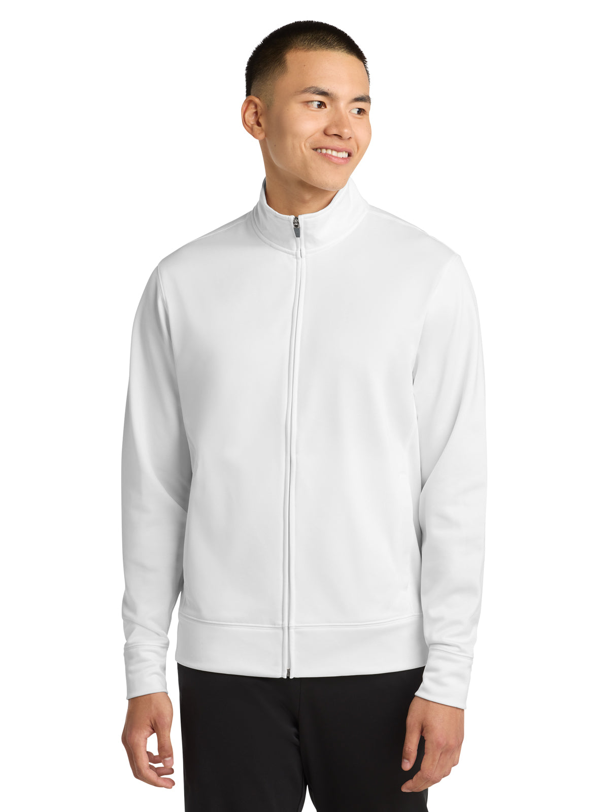 Men's Sport-Wick Fleece Full-Zip Jacket - ST241 - White
