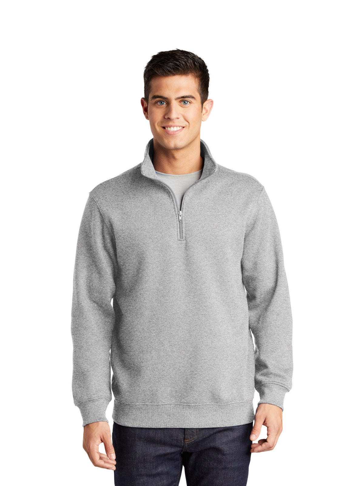 Men's 1/4-Zip Sweatshirt - ST253 - Athletic Heather