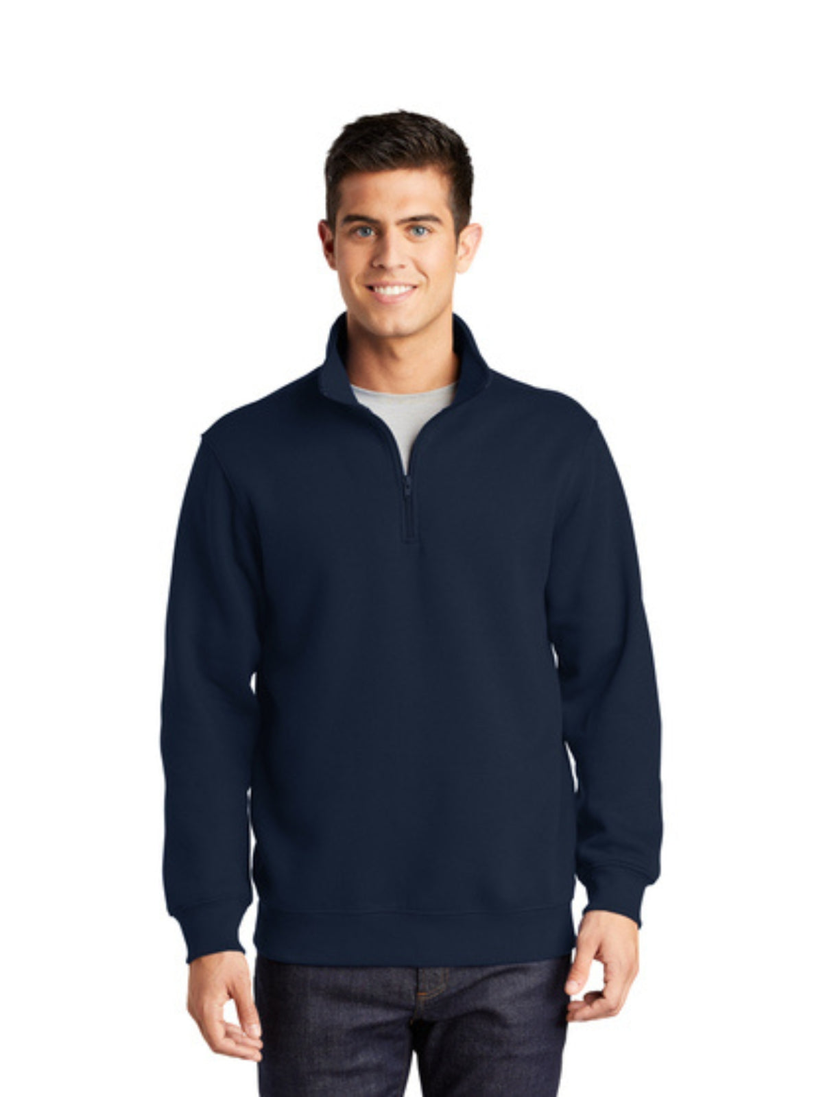 Men's 1/4-Zip Sweatshirt - ST253 - True Navy