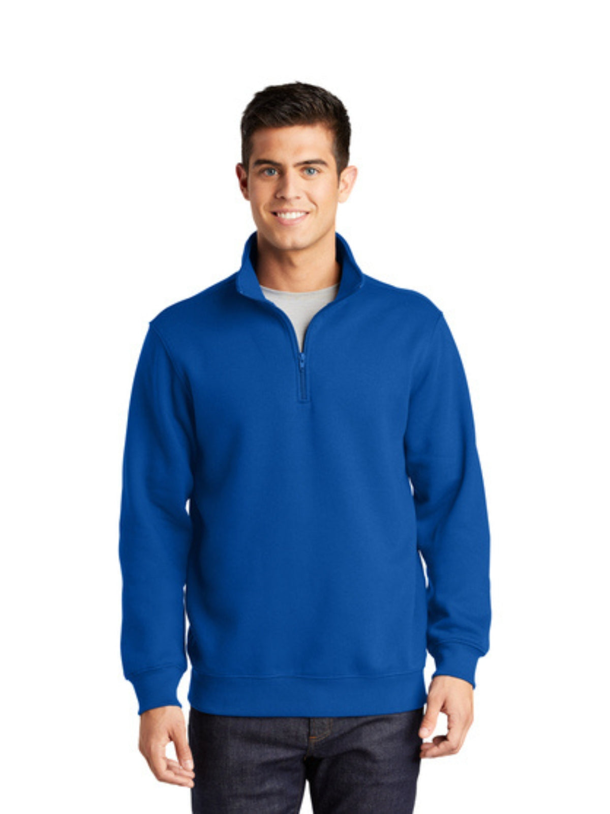 Men's 1/4-Zip Sweatshirt - ST253 - True Royal
