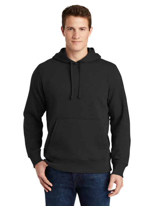 Men's 1-Pocket Pullover Hooded Sweatshirt - ST254 - Black