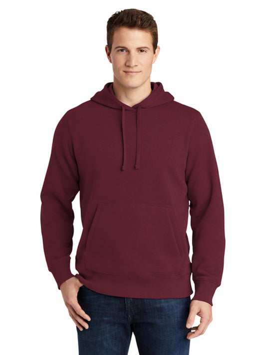 Men's 1-Pocket Pullover Hooded Sweatshirt - ST254 - Maroon