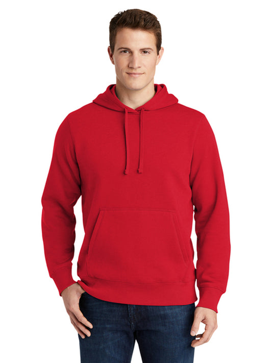 Men's 1-Pocket Pullover Hooded Sweatshirt - ST254 - True Red