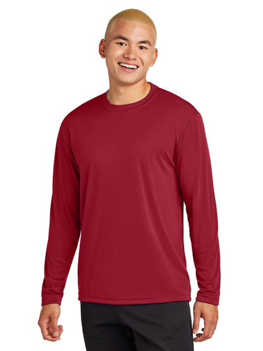 Men's Pocketless Long Sleeve Tee - ST350LS - Deep Red