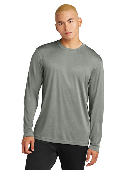 Men's Pocketless Long Sleeve Tee - ST350LS - Grey Concrete Heather