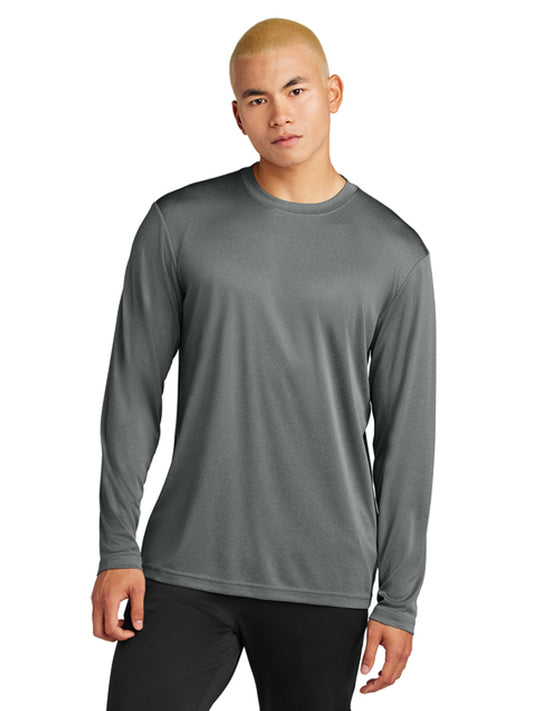 Men's Pocketless Long Sleeve Tee - ST350LS - Iron Grey Heather