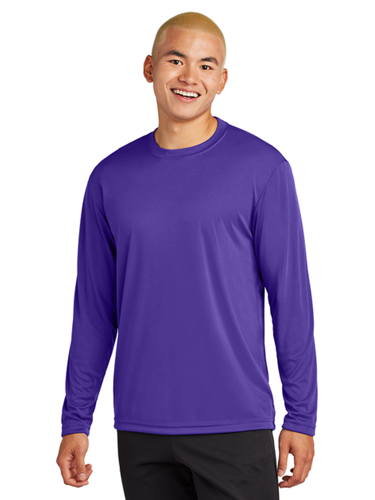 Men's Pocketless Long Sleeve Tee - ST350LS - Purple